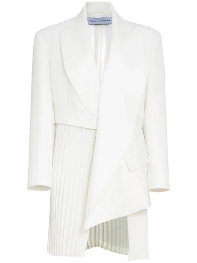 Gloria Coelho Pleated-layer Blazer In White