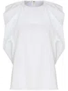 Gloria Coelho Pleated Sleeveless Blouse In White