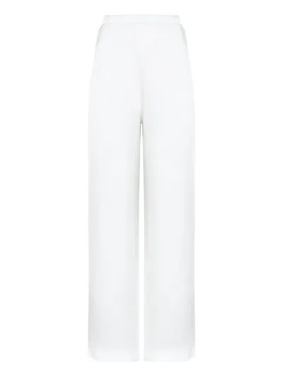 Gloria Coelho Pleated Wide-leg Trousers In White
