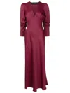 Gloria Coelho Plunging V-neck Maxi Dress In Red