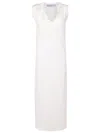 Gloria Coelho Ruched Sleeveless Maxi Dress In White