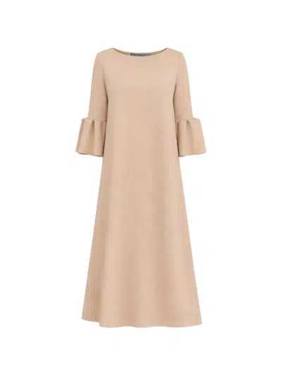 Gloria Coelho Ruffled Dress In Brown