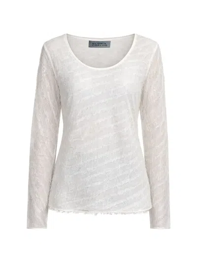 Gloria Coelho Scoop-neck Textured Top In White
