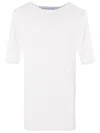 Gloria Coelho Side-slits Ribbed T-shirt In White