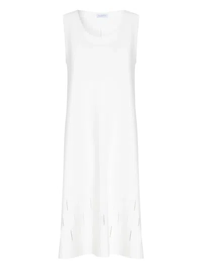 Gloria Coelho Sleeveless Cut-out Hem Dress In White