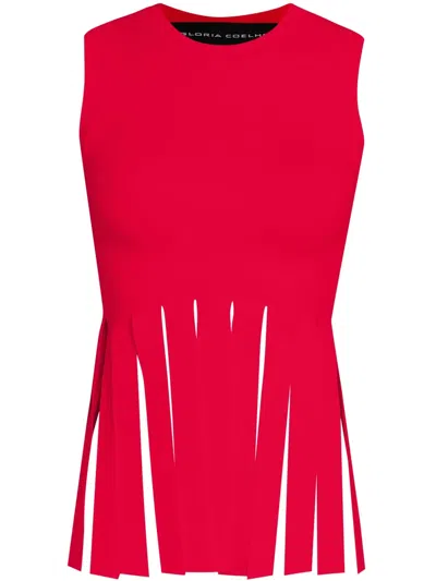 Gloria Coelho Sleeveless Top In Red