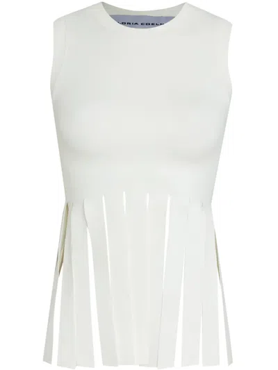 Gloria Coelho Sleeveless Top In White