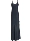 Gloria Coelho Slip Maxi Dress In Blue