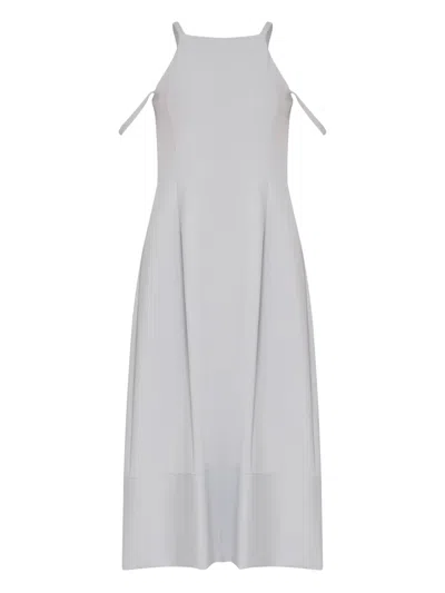 Gloria Coelho Square-neck Midi Dress In White
