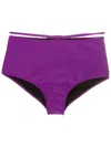 Gloria Coelho Strapless High-waisted Bikini Set In Purple