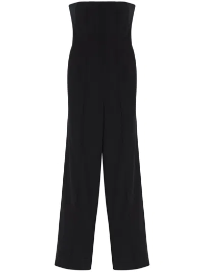 Gloria Coelho Strapless Jumpsuit In Black