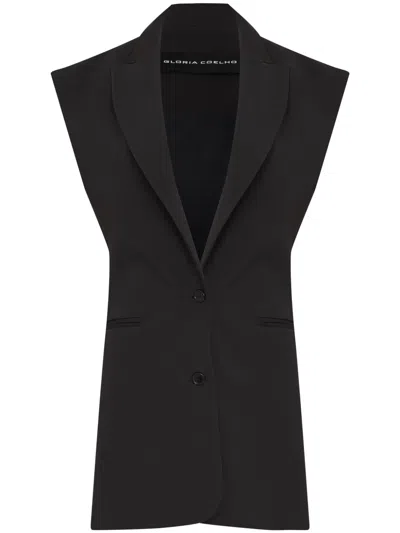 Gloria Coelho Stretch Gilet In Black