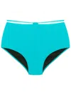 Gloria Coelho String-detail High-rise Bikini Briefs In Blue