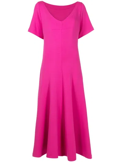 Gloria Coelho Flared Midi Dress In Pink
