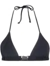Gloria Coelho Triangle Bikini Top In Black