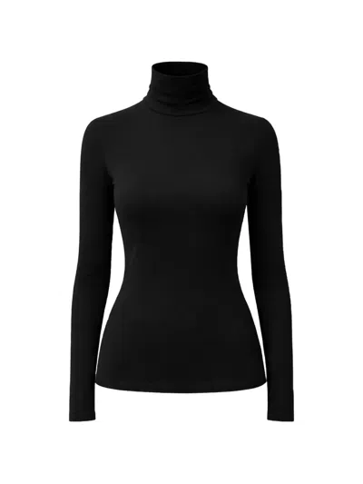 Gloria Coelho Turtleneck Long-sleeve Top In Black