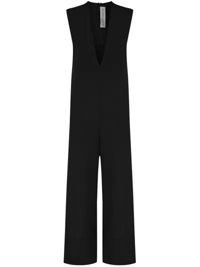 Gloria Coelho V-neck Jumpsuit In Blue