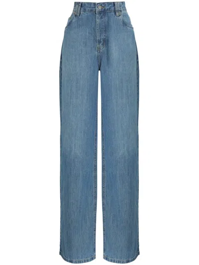 Gloria Coelho Wide-leg Jeans In Blau