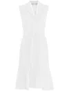 Gloria Coelho Wrap Plissé Mini Dress In White
