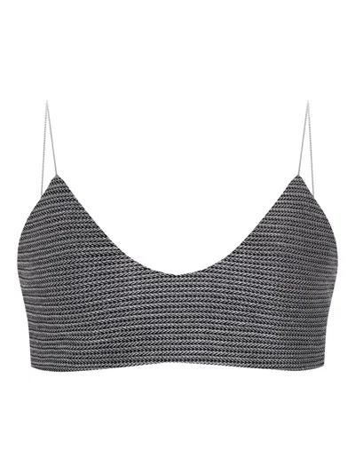 Gloria Coelho X Isabella Fiorentino Chain-strap Top In Gray