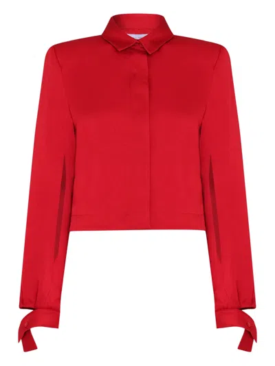 Gloria Coelho X Isabella Fiorentino Collared Shirt In Red