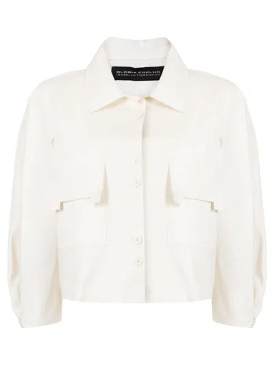 Gloria Coelho X Isabella Fiorentino Cropped-hemdjacke In White