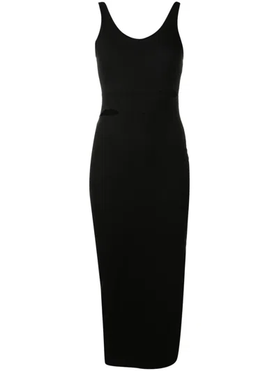 Gloria Coelho X Isabella Fiorentino Cut-out Midi Dress In Black