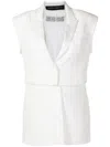 Gloria Coelho X Isabella Fiorentino Layered Waistcoat In White
