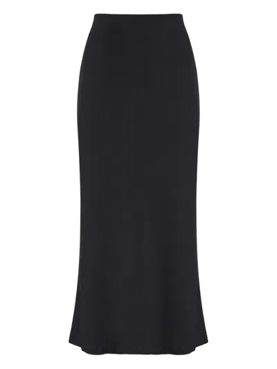 Gloria Coelho X Isabella Fiorentino Split Midi Skirt In Black