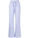 Gloria Coelho X Isabella Fiorentino Striped Cotton Trousers In Blue