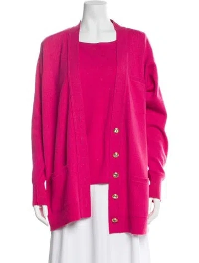 Pre-owned Gloria Sachs Cashmere Jacket In Pink