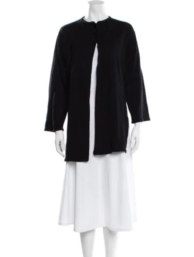 Pre-owned Gloria Sachs Crew Neck Sweater In Blue