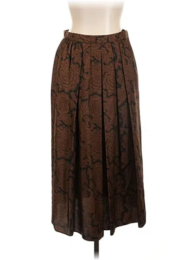 Pre-owned Gloria Sachs Formal Skirt In Brown