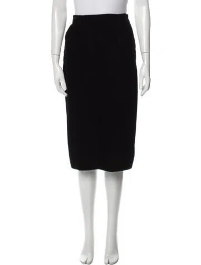 Pre-owned Gloria Sachs Knee-length Skirt In Black