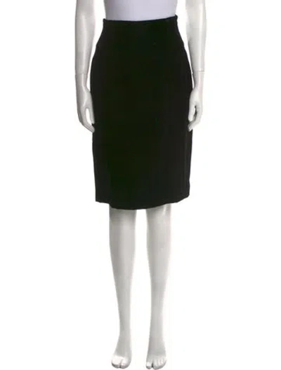 Pre-owned Gloria Sachs Knee-length Skirt In Black