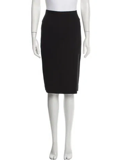 Pre-owned Gloria Sachs Knee-length Skirt In Black