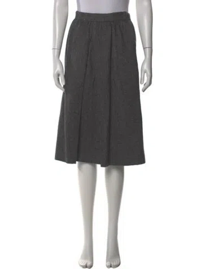 Pre-owned Gloria Sachs Knee-length Skirt In Gray