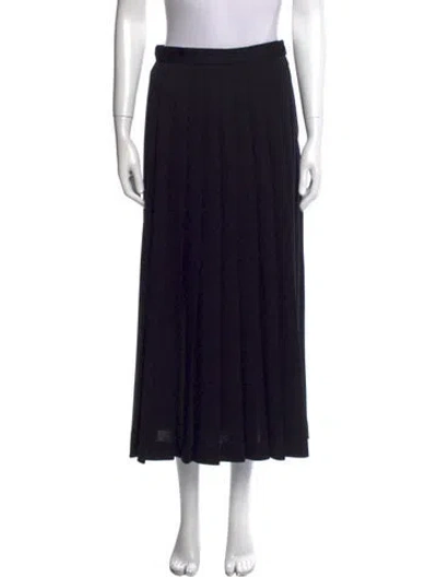Pre-owned Gloria Sachs Midi Length Skirt In Black