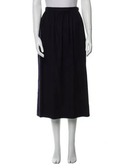 Pre-owned Gloria Sachs Midi Length Skirt In Blue