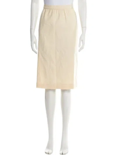Pre-owned Gloria Sachs Midi Length Skirt In Neutral