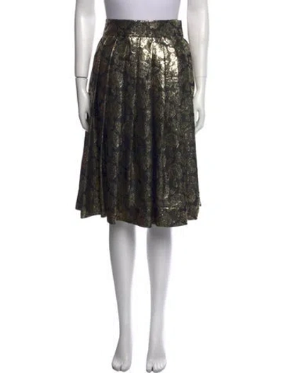 Pre-owned Gloria Sachs Printed Knee-length Skirt