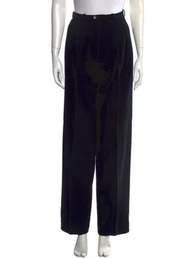 Pre-owned Gloria Sachs Straight Leg Pants In Black