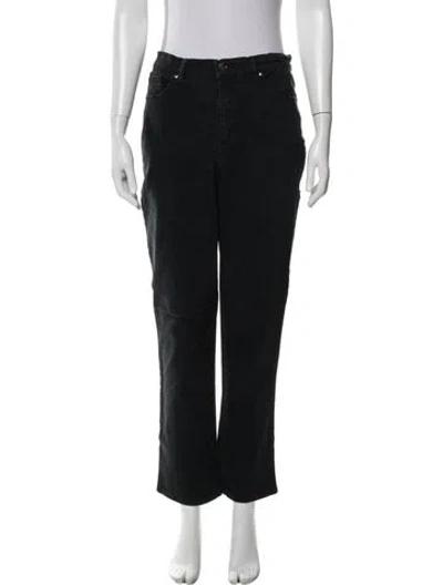 Pre-owned Gloria Sachs Straight Leg Pants In Black
