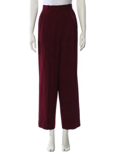 Pre-owned Gloria Sachs Vintage Straight Leg Pants In Burgundy