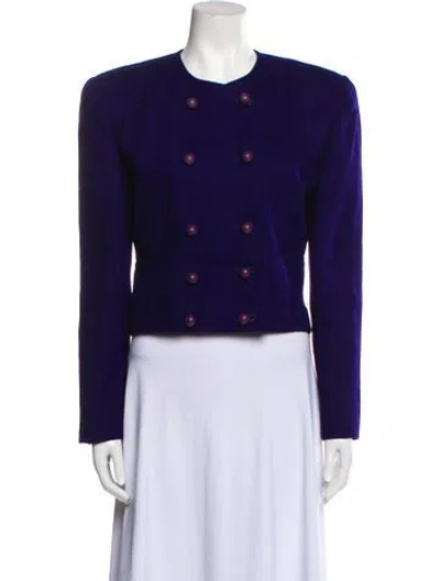 Pre-owned Gloria Sachs Wool Evening Jacket In Purple