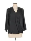 Gloria Vanderbilt 3/4 Sleeve Blouse In Black