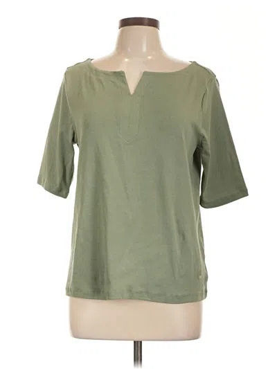 Pre-owned Gloria Vanderbilt 3/4 Sleeve T-shirt In Green