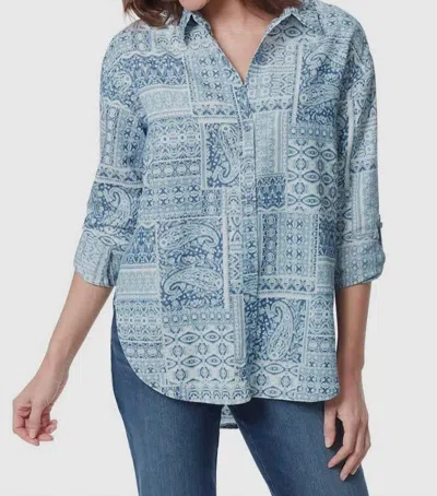 Gloria Vanderbilt Amanda Blouse In Dark Blue