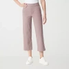 Gloria Vanderbilt Amanda Shape Effect Womens High Rise Wide Leg Cropped Pants In Brown