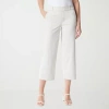Gloria Vanderbilt Amanda Shape Effect Womens High Rise Wide Leg Cropped Pants In White